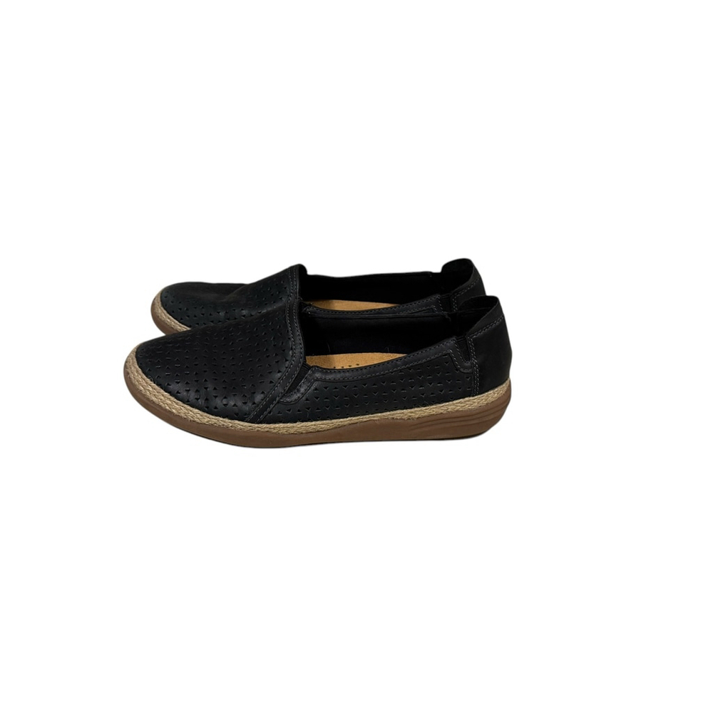 Clarks Women’s Elaina Ruby Navy Leather Slip-On Shoes Size 7​​​ - Picture 6 of 7